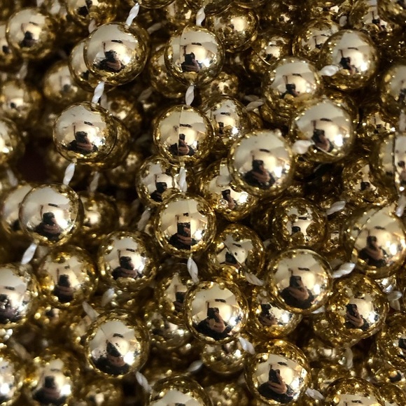 Vtg Gold Beaded Tree Garland - Picture 5 of 7